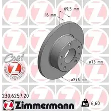 Тормозной диск ZIMMERMANN 230.6257.20 полный , задняя ось