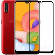 Защитное стекло CASE Full Glue для Samsung Galaxy A01 (черный)