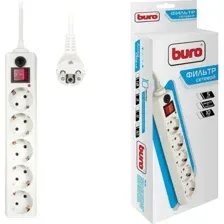 Сетевой фильтр Buro 500SH-10-W, белый