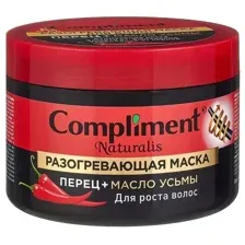 Маска для волос Compliment Naturalis Перец+Масло усьмы Разогревающая Для роста волос  (500мл)