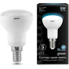 Лампа Gauss R50 E14 6W 4100К / 106001206