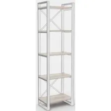 Стеллаж Hype Mebel Стандарт 80x170 (белый/древесина белая)
