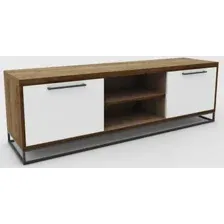 Тумба Hype Mebel ТВ 150x40 (черный-дуб галифакс олово)
