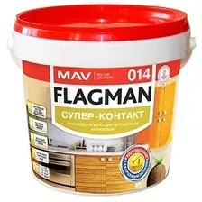 MAV Грунтовка FLAGMAN 014 супер-контакт (ВД-АК-014) белая 1л (1,3 кг)