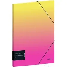 Папка для бумаг Berlingo Radiance / FB4_A4001 (желтый/розовый)