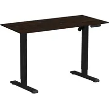 Стол с регулировкой высоты WellDesk Basic 1300x675х18 (черный/дуб термо черно-коричневый)