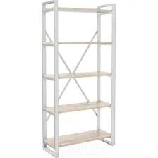 Стеллаж Hype Mebel Стандарт 50x170 (белый/древесина белая)