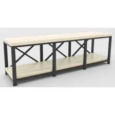 Тумба Hype Mebel Флорида 150x40 (черный-древесина белая)