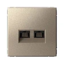 Розетка компьютерная двойная SYSTEME ELECTRIC ArtGallery шампань (GAL000588)
