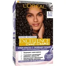 Крем-краска для волос L'Oreal Paris Color Excellence Cool Creme 3.11 (ультрапепельный темно-каштановый)