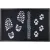 Придверный коврик Venera Home Следы ПВХ 60x90 (черный)