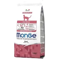 Сухой корм для кошек Monge Sterilised Beef 1.5 кг