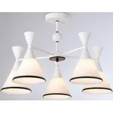 Припотолочная люстра Ambrella light Traditional TR3165/5 WH/BK (белый/черный)