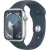 Умные часы Apple Watch Series 9 45 мм (алюминиевый корпус, серебристый/грозовой синий, спортивный силиконовый ремешок S/M)