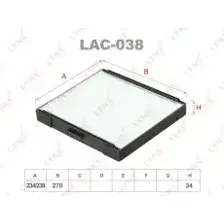 Салонный фильтр LYNXAUTO LAC-038 HYUNDAI Elantra 00> / Matrix 01>