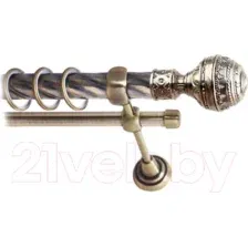 Карниз для штор Lm Decor Ампир 161 2р витой (антик, 1.8м)