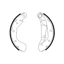Тормозные колодки барабанные задняя ось BOSCH 0 986 487 613