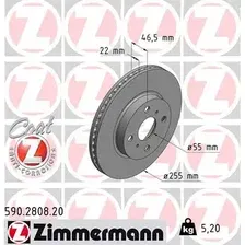 Тормозной диск ZIMMERMANN 590.2808.20 вентилируемый , передняя ось
