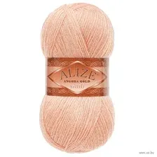Пряжа "Angora Gold Simli №404" (100 г; 500 м; шампань)