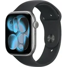 Умные часы Apple Watch Series 11 GPS 42mm / MEQX4 (космический серый/черный спортивный ремешок M/L)