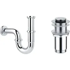 Сифон Wellsee Drainage System 182102002 (сифон, донный клапан, хром)