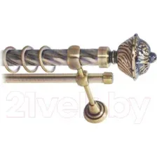 Карниз для штор Lm Decor Империя 168 2р витой 25/16мм (антик, 2м)