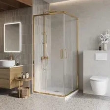 Душевой уголок BelBagno Luce-A-2-80-C-ORO