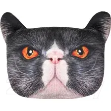 Подушка декоративная MATEX Animals Кот красные глаза / 16-014 (серый/красный)