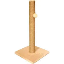 Когтеточка Cat House Столбик 75, джут бежевый