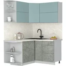 Кухонный модуль Интерлиния Мила Матте 1.5x1.4 А (океан/керамика/опал светлый)