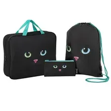 Школьный рюкзак Brauberg Black Kitty / 273128 (черный)