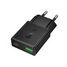 Сетевое зарядное устройство Hoco N73 ультратонкий QC3.0 PD20W Type-C цвет черный HOCO 61157