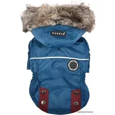 Куртка для животных Puppia Brock с капюшоном PAUD-JM1851-TE-L (синий)