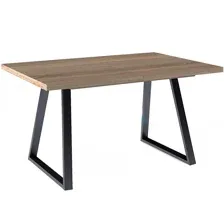 Стол обеденный DikLine ZB120 Black, дуб галифакс