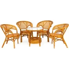 Набор садовой мебели TetChair Pelangi (стол/4 кресла, honey)