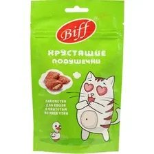 Лакомство для кошек TiTBiT Biff Хрустящие подушечки с паштетом из утки / 26670 (60г)