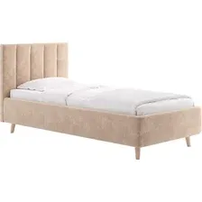 Кровать Сонум Alma 90x200 (микровелюр бежевый)