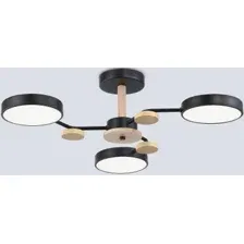 Подвесная люстра Hotpoint FL4857/3 BK/WD (черный/дерево)