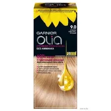 Крем-краска для волос "Garnier Olia" тон: 9.0, очень светло-русый