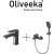 Комплект смесителей Oliveeka OL-639003A+139003-BGM (матовый оружейный металл)