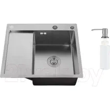 Кухонная мойка РМС MRK-5851BL-R (с дозатором)
