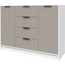 Тумба Интерлиния Концепт КТ-Т140 Глосс (белый платинум/луна)
