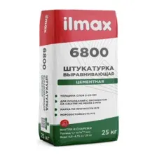 Штукатурка цементная, выравнивающая ilmax 6800, М75, 25 кг.