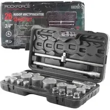 Набор трещотка с головками RockForce RF-68262-5 (26 предметов)