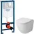 Унитаз подвесной Grossman GR-4455SQ + GROHE Rapid SL 38721001 (с сиденьем, с кнопкой)