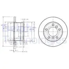 Тормозной диск DELPHI BG3237 полный , задняя ось