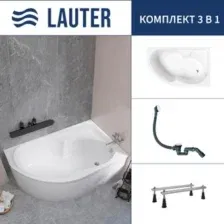 Ванна Lauter Geneva 170x105 2103170R (с ножками и сифоном 21Y31002 белый)