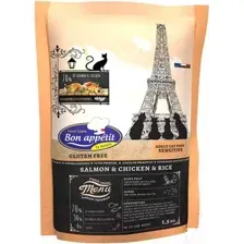 Сухой корм для кошек Bon Appetit Cat Adult Sensitive с лососем и курицей / 681861 (1.5кг)