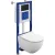 Унитаз подвесной Cersanit Brasko Smart DPL EO Slim + Aqua 40 Smart M 69333 (с кнопкой Twins черный матовый)