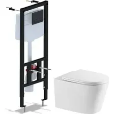 Унитаз подвесной Saniteco Tornado KW-9005WT + Ани Пласт WCP1430